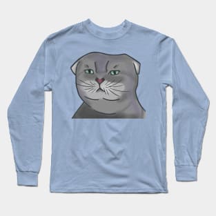 Suspicious kitty Long Sleeve T-Shirt